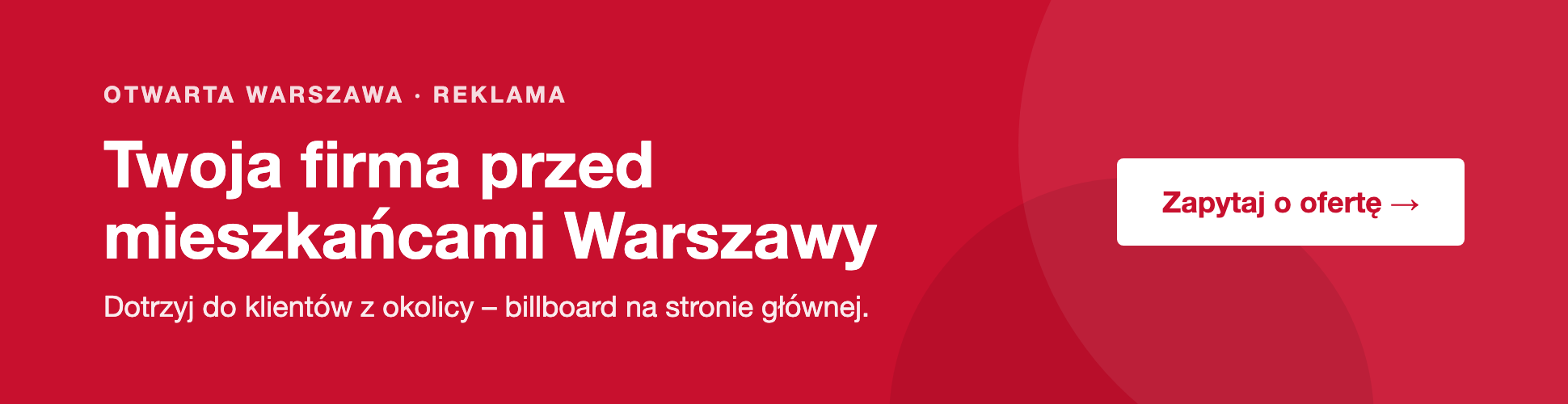 Reklama w Otwartej Warszawie